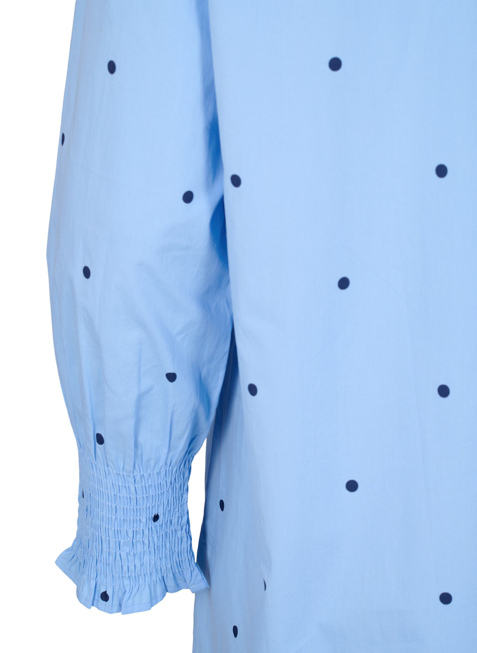 ZizziKleid mit Polka Dots und langen &Auml;rmeln, Blau, Packshot image number 3