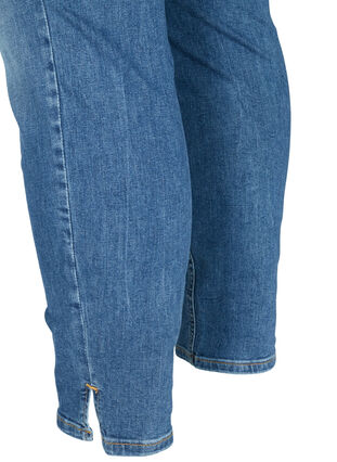 Sanna Jeans mit Schlitz am Fuß, Dark blue denim, Packshot image number 3