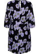 Plisseekleid mit Bindeband und Print, Black w. Floral, Packshot image number 1
