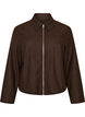 Kurze Jacke mit Hemdkragen und Rei&szlig;verschluss, Braun, Packshot image number 0