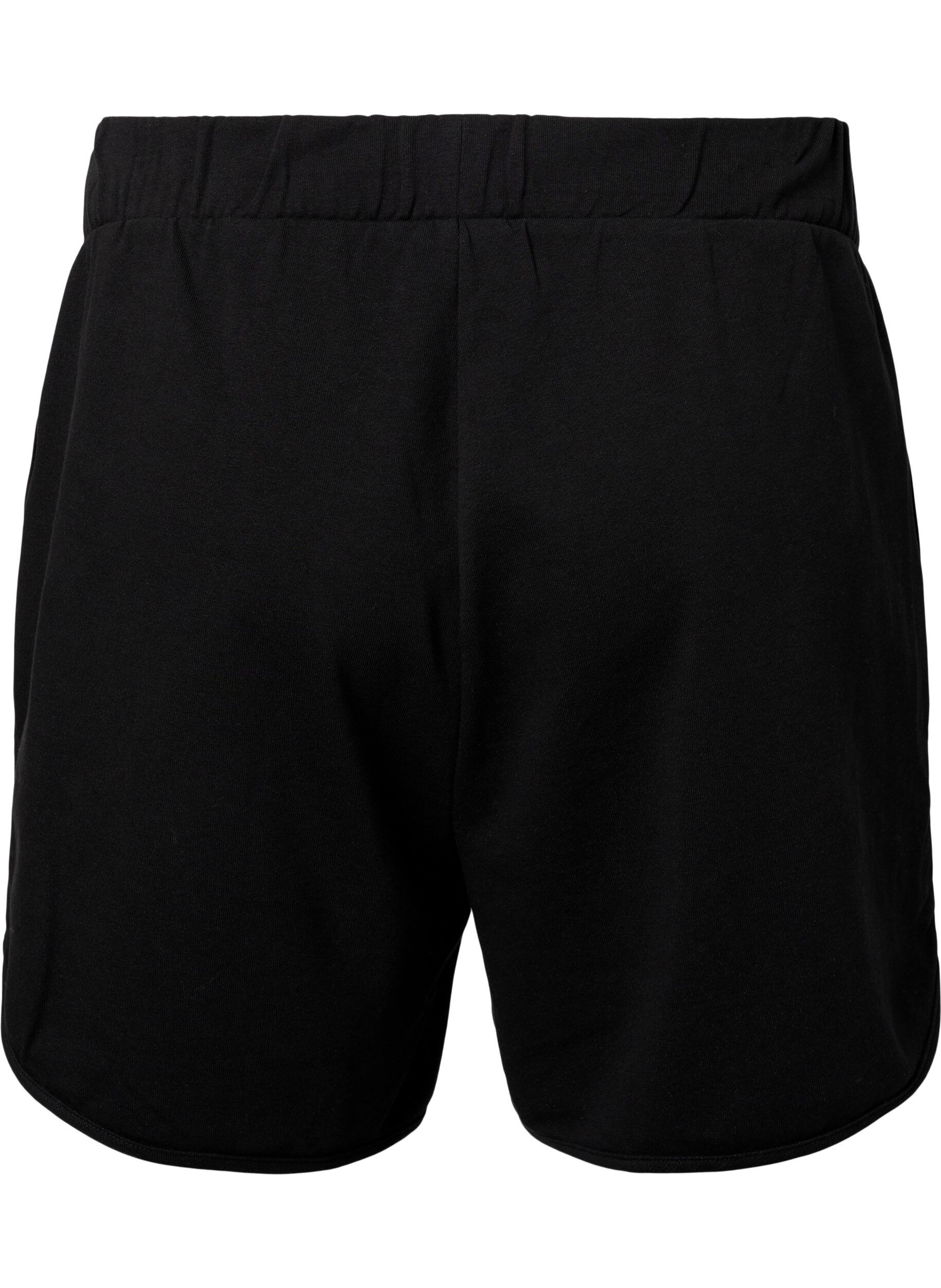 ZizziEinfarbige Shorts mit Taschen, Black, Packshot image number 1