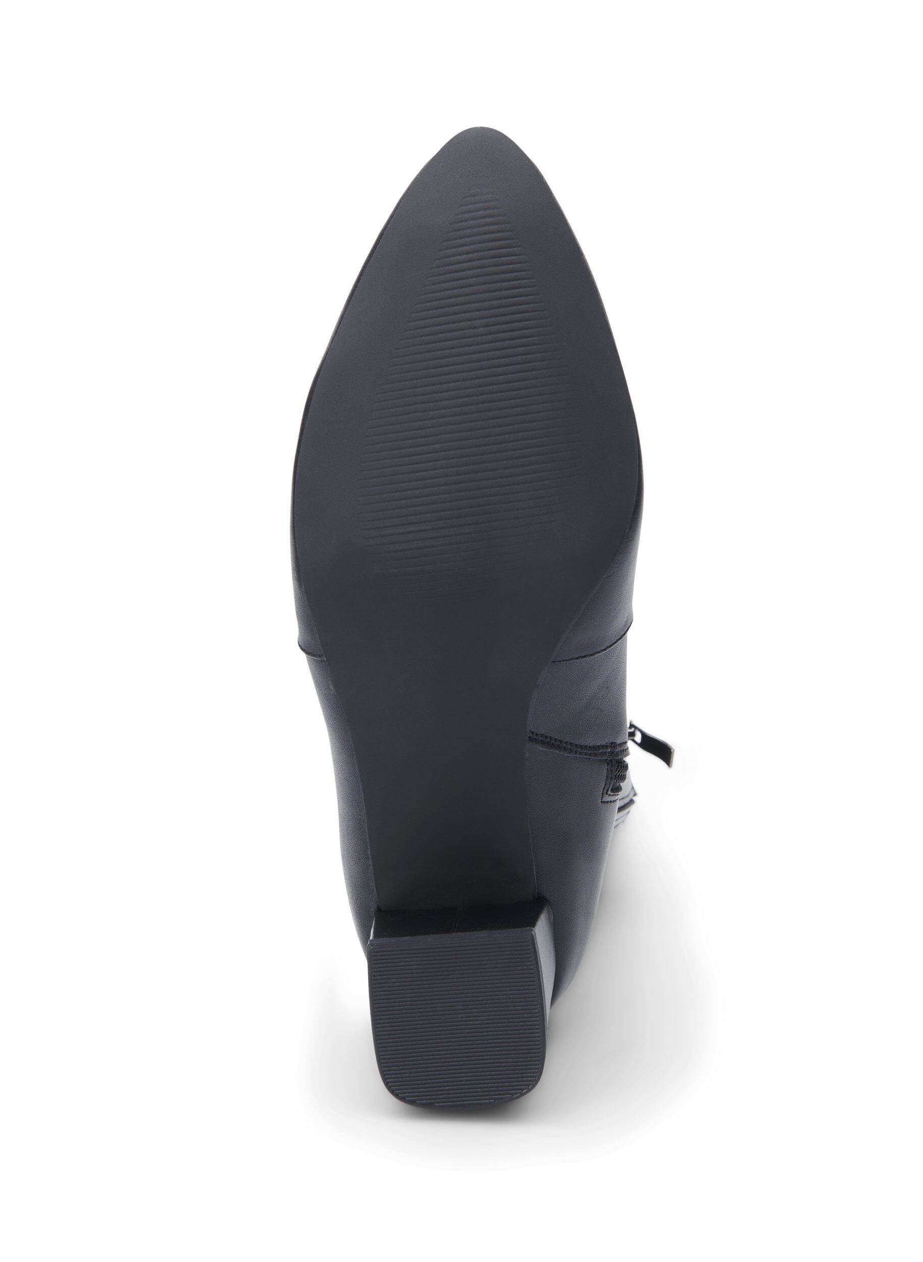 ZizziExtra-Weite - Kn&ouml;chenstiefel aus Leder mit Absatz, Black, Packshot image number 5
