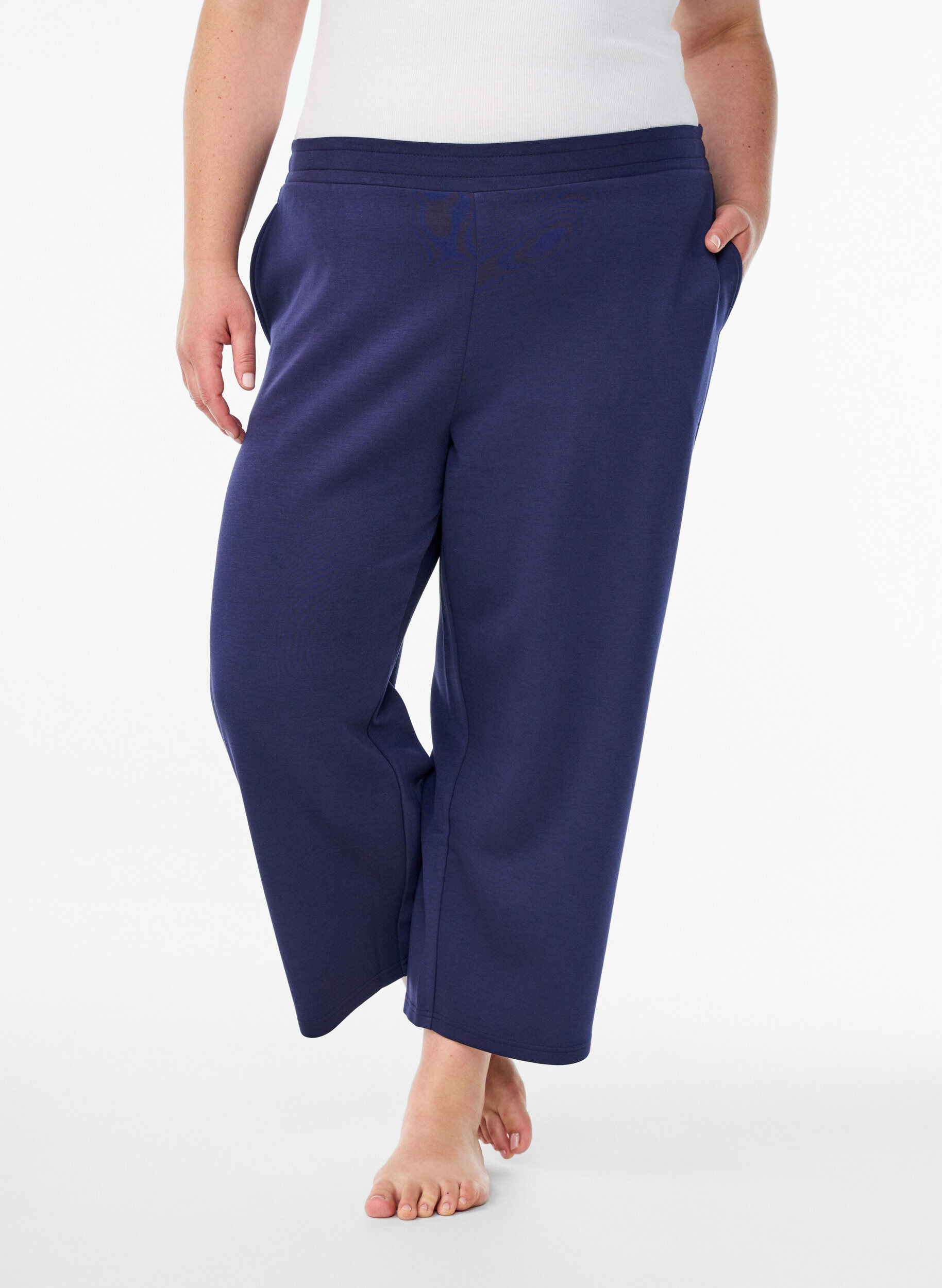 Zizzi7/8-Hose aus Modalmix mit Taschen, Blau, Model image number 2
