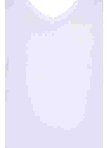 Basic Top aus Rippqualität mit V-Ausschnitt, Bright White, Packshot image number 2