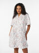 Kleid aus Baumwolle mit gebl&uuml;mtem Muster und Broderie Anglaise, Vanille, Model image number 0