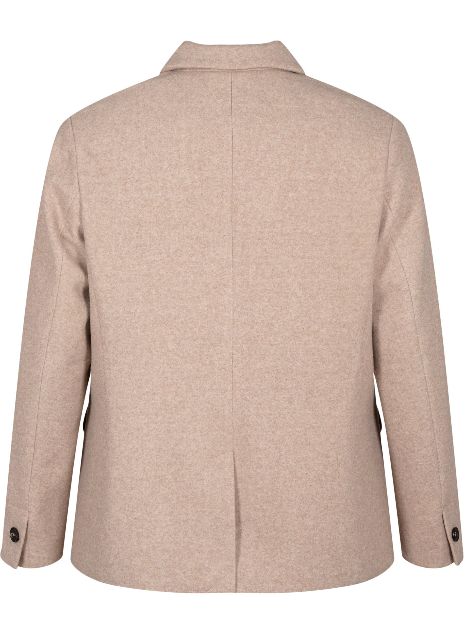 ZizziMelierter Blazer mit Schlitz, Pumice Stone Mel., Packshot image number 1