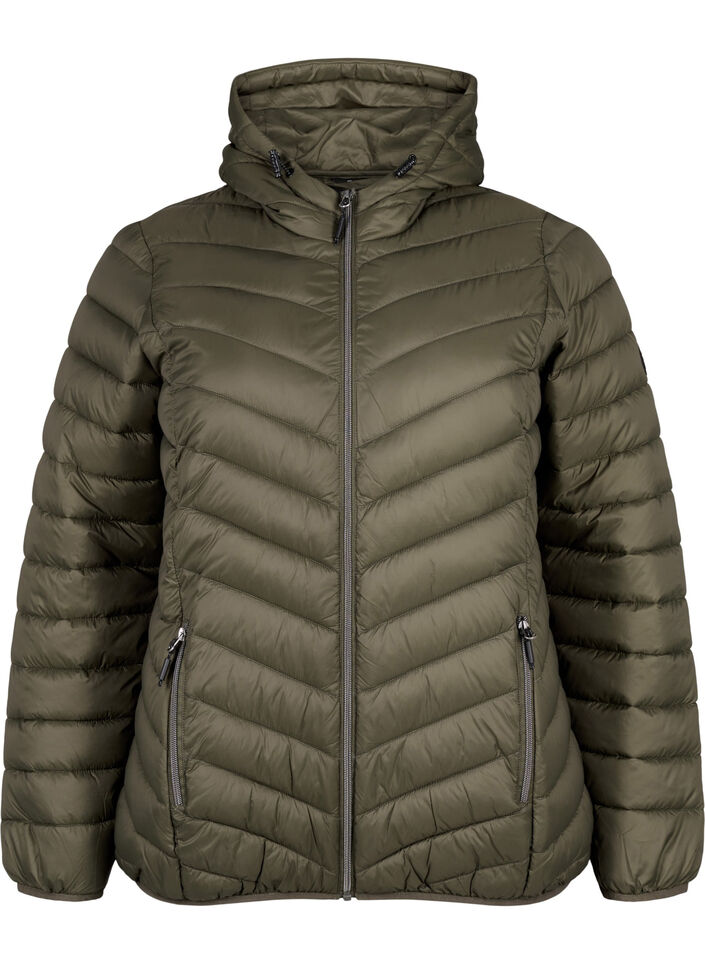 Leichte Jacke mit Kapuze, Gr&uuml;n, Packshot image number 0