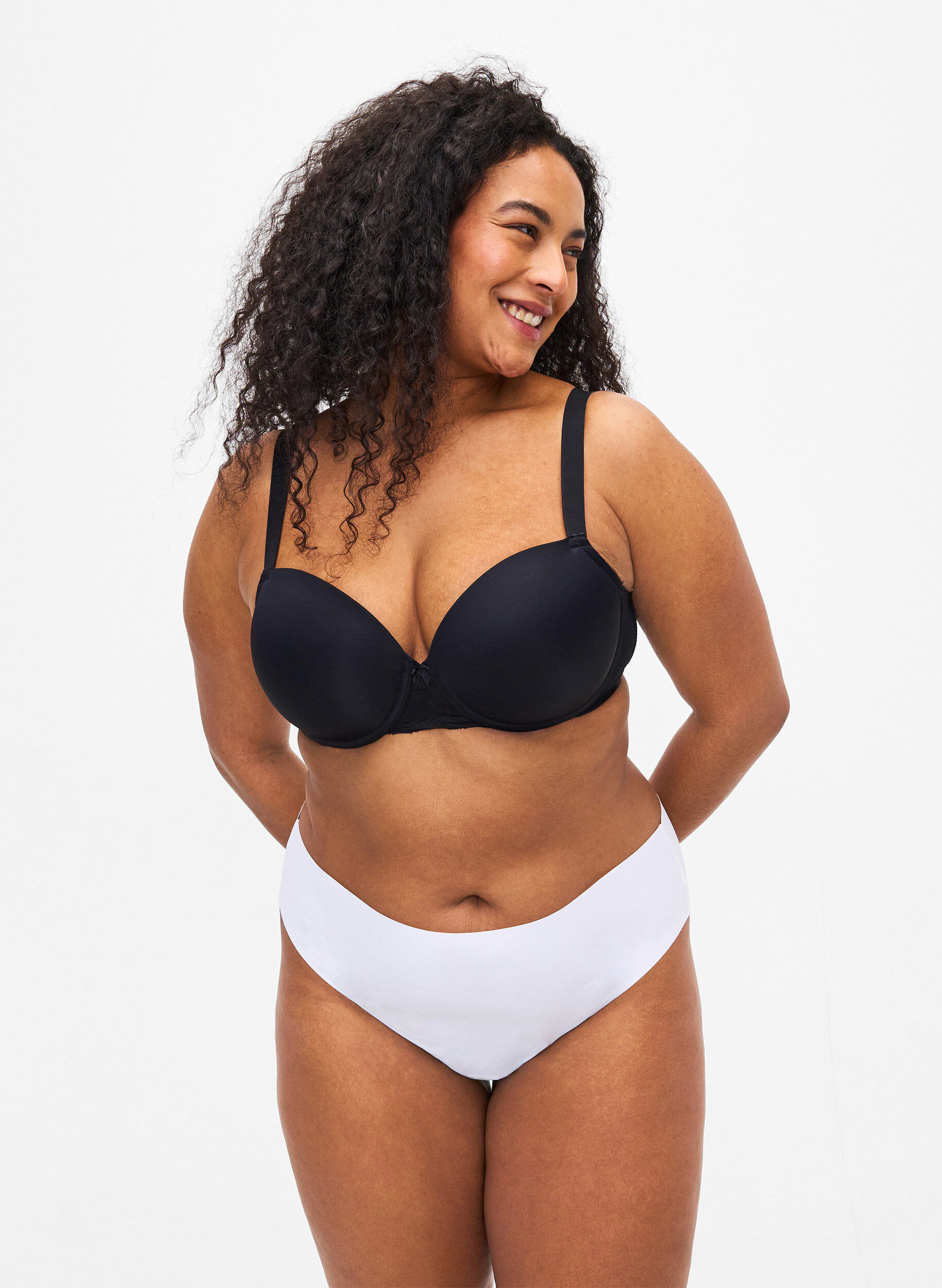 Zizzi2er-Pack invisible G-String , Wei&szlig;, Model image number 0