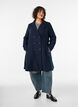 A-line wool coat with pockets, Blue, Model image number 1