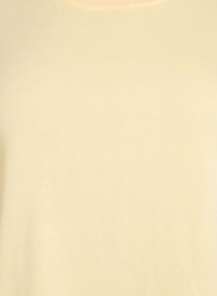 FLASH - Fein gestrickte Bluse mit kurzen &Auml;rmeln, Gelb, Packshot image number 2