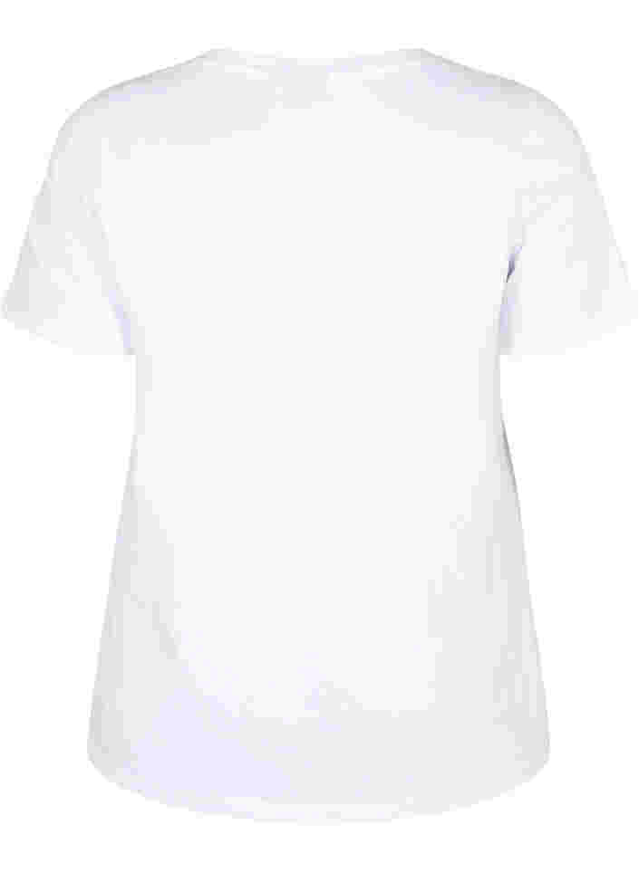 T-Shirt aus Baumwolle mit Print, Bright White COLOR, Packshot image number 1