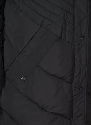 Winterjacke mit Kapuze und abnehmbaren Kuntspelzkragen, Black, Packshot image number 3