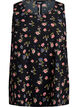 &Auml;rmelloses Top mit Struktur, Schwarz, Packshot image number 0