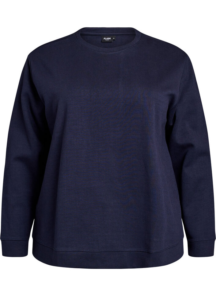 Sweatshirt mit Rundhalsausschnitt, Blau, Packshot image number 0