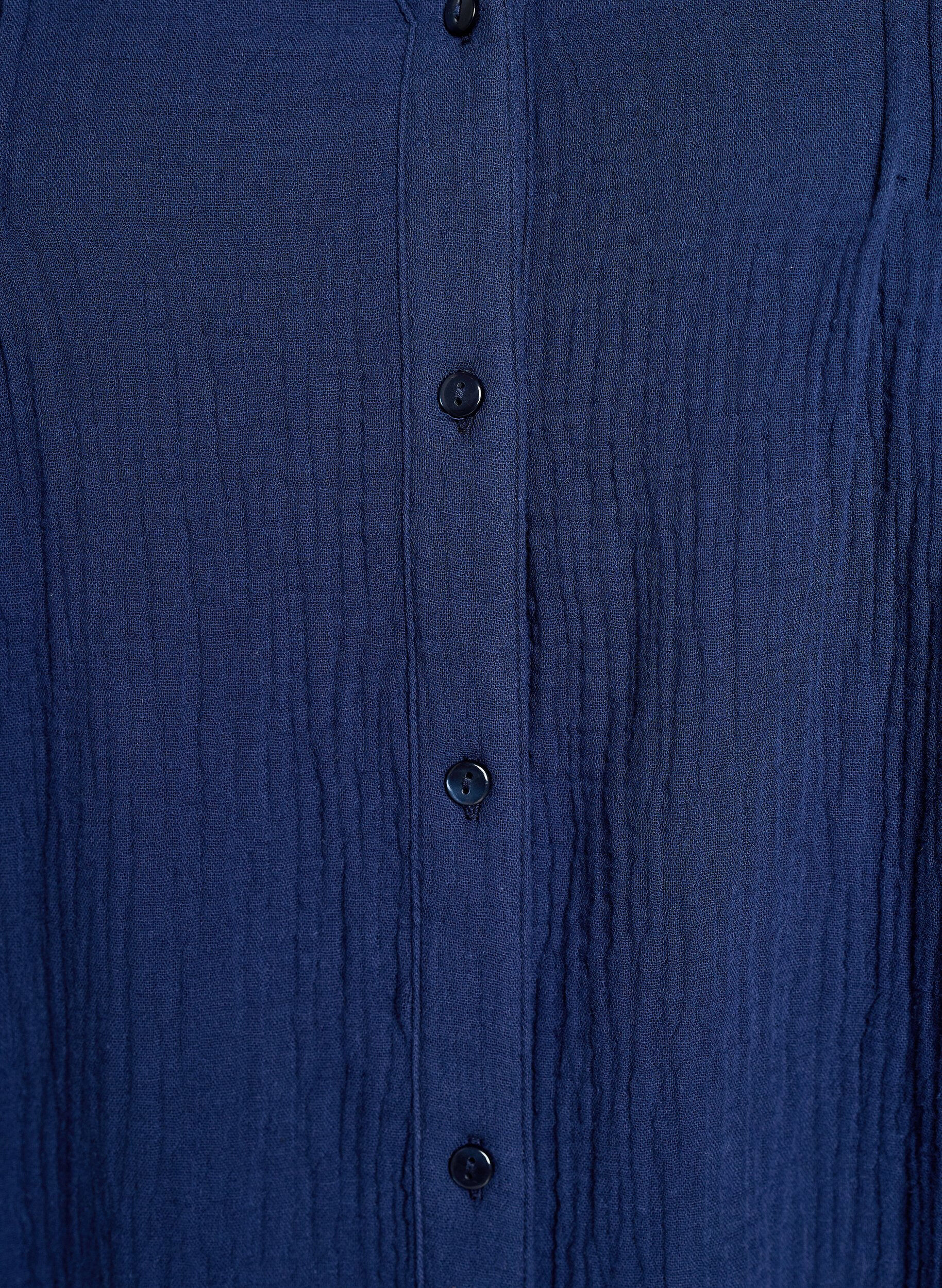 ZizziBluse aus Baumwoll-Musselin mit bestickten Details, Blau, Packshot image number 2