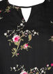Lang&auml;rmelige Bluse mit gebl&uuml;mtem Muster, Schwarz, Packshot image number 2