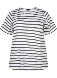 Gestreiftes T-Shirt aus biologischer Baumwolle, Thyme Stripe, Packshot