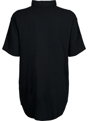 Kurzärmliges T-Shirt mit Knöpfen, Black, Packshot image number 1