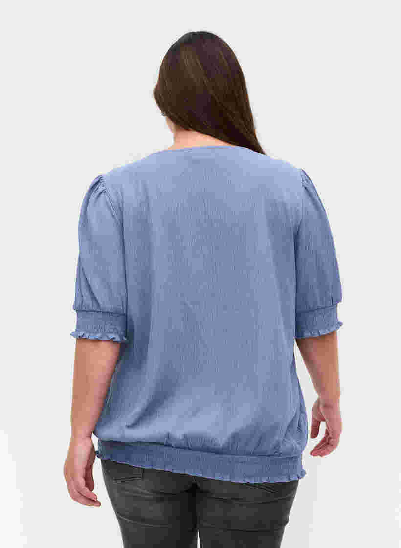 Bluse mit Smock und 3/4-Ärmeln, Infinity , Model image number 1