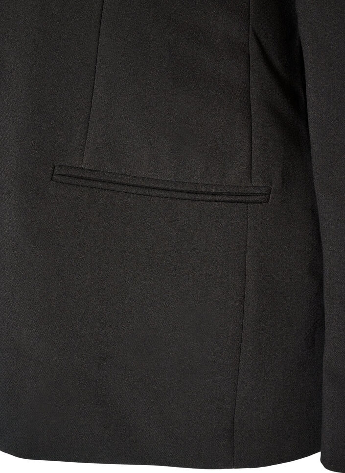 Klassischer Blazer mit 1-Knopf-Verschluss, Schwarz, Packshot image number 4