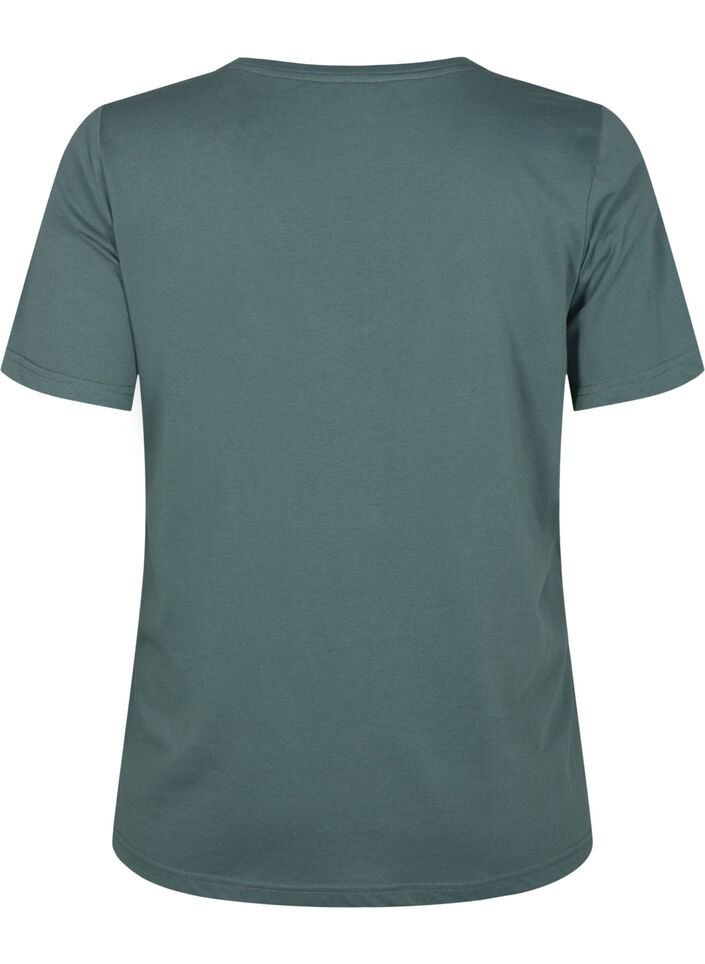 FLASH - T-Shirt mit V-Ausschnitt, Balsam Green, Packshot image number 1