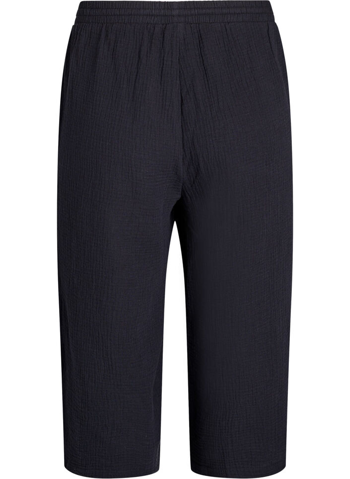 Culotte-Hosen mit hoher Taille, Schwarz, Packshot image number 1