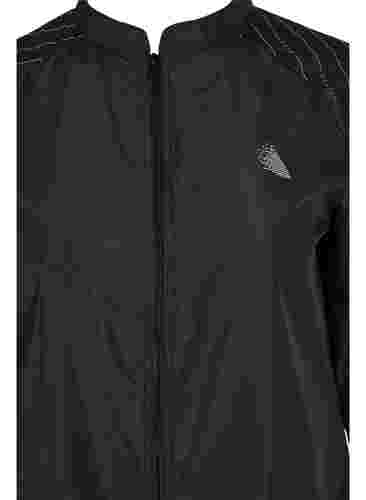 Sportjacke mit reflektierendem Print, Black w- ReflexPrint, Packshot image number 2
