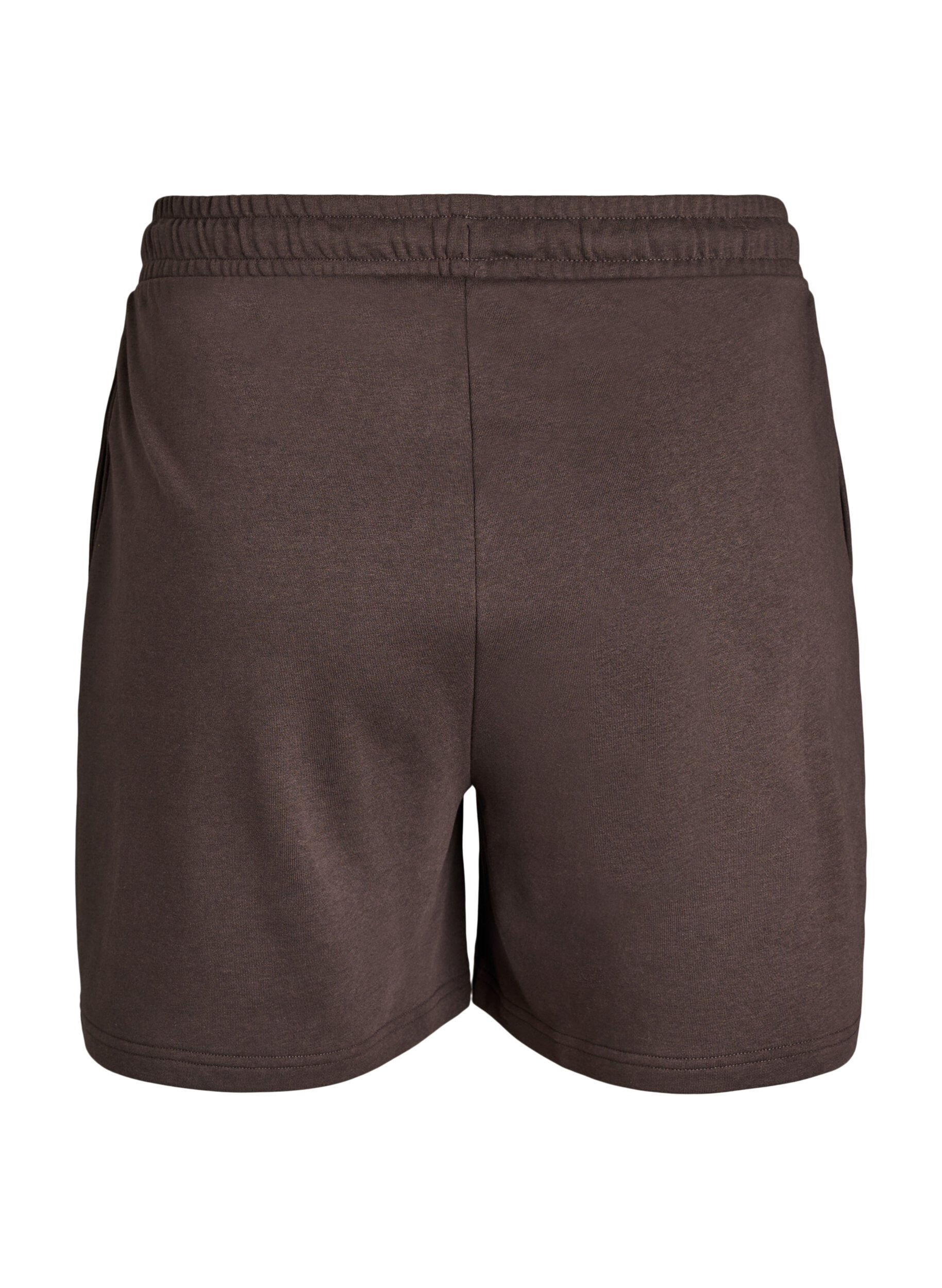 ZizziHoch taillierte Sweatshorts mit Taschen, Braun, Packshot image number 1