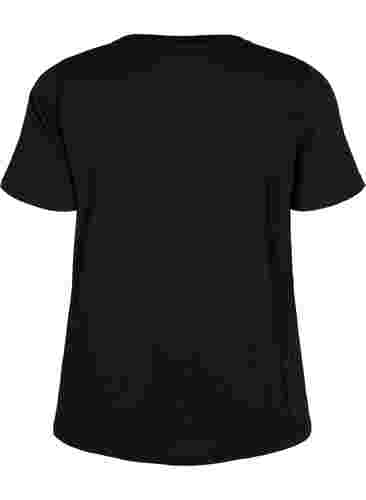 Baumwoll-T-Shirt mit Print-Detail, Black MIAMI, Packshot image number 1