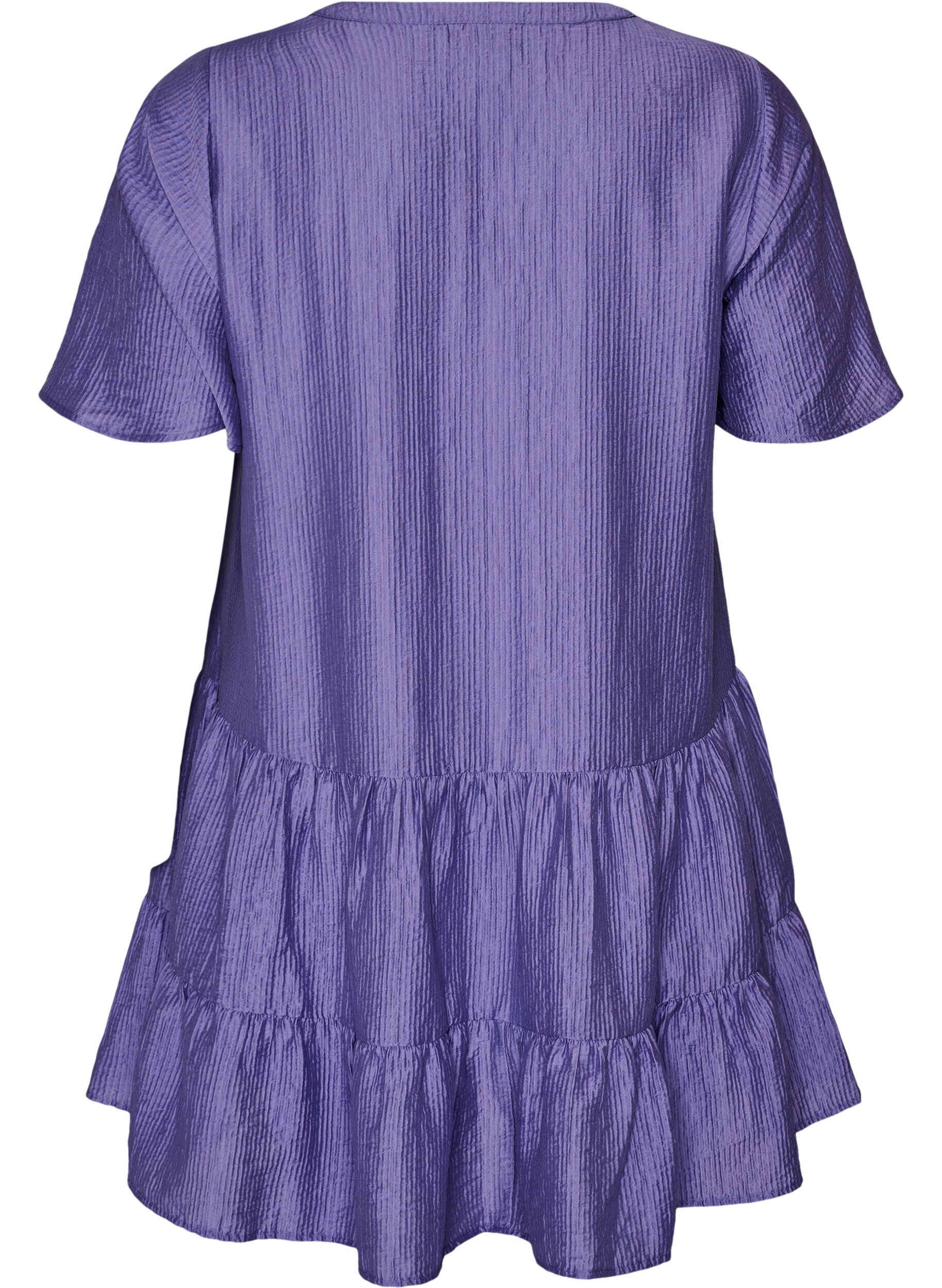 ZizziStrukturiertes A-Linien-Kleid, Lila, Packshot image number 1