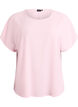 Bluse mit kurzen &Auml;rmeln und Rundhalsausschnitt, Pink, Packshot image number 0