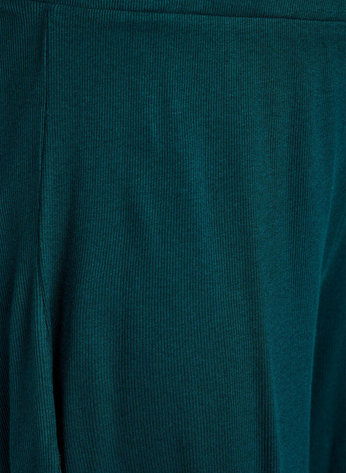 Lockere Nachtshorts aus geripptem Material mit Spitzensaum, Gr&uuml;n, Packshot image number 2