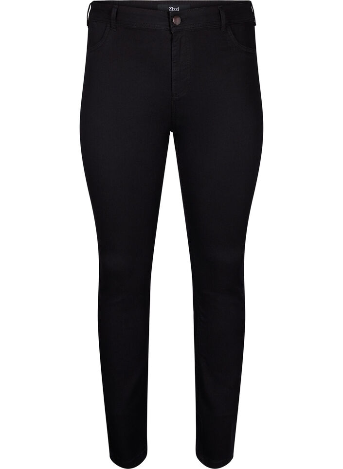 Super Slim Amy Jeans mit hoher Taille, Black, Packshot image number 0