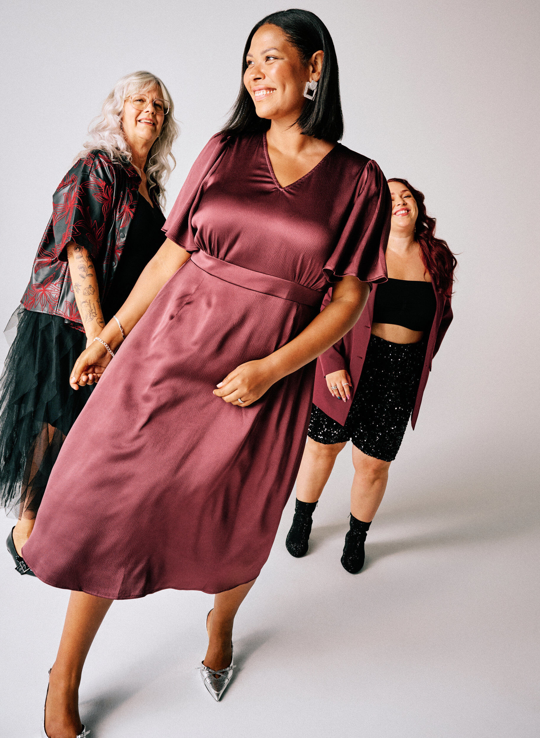 ZizziEmpire-Partykleid in Midil&auml;nge, Dunkles Bordeaux, Image image number 0