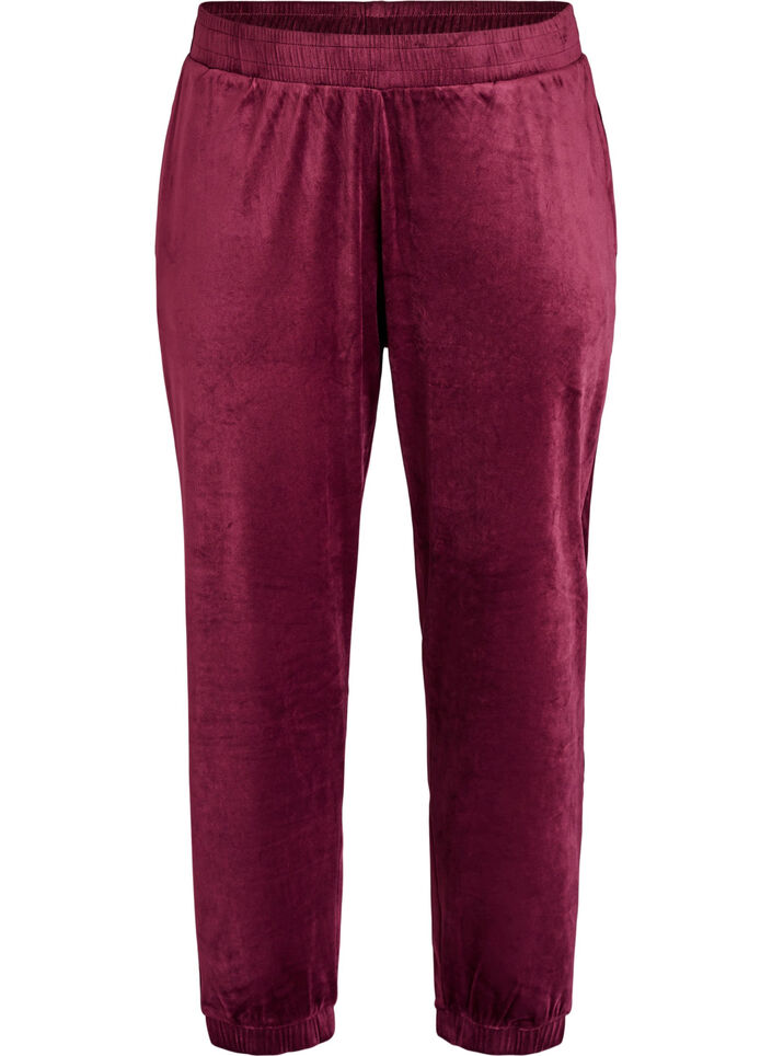 Lockere Samt-Hose, Rot, Packshot image number 0