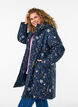 Gepolsterte Winterjacke mit Blumenprint, Blau, Model image number 0