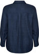 Lockere Bluse mit V-Ausschnitt, Blau, Packshot image number 1