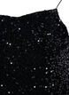 Top mit Pailletten und schmalen Trägern, Black Sequins, Packshot image number 2