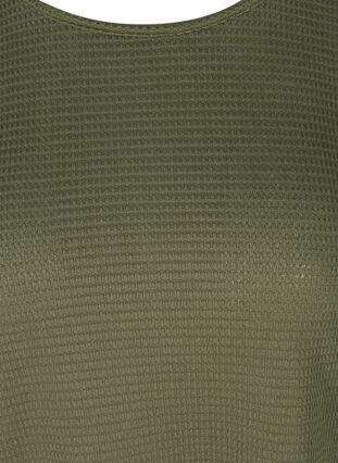 Langarm Bluse mit Rundhalsausschnitt, Deep Lichen Green, Packshot image number 2