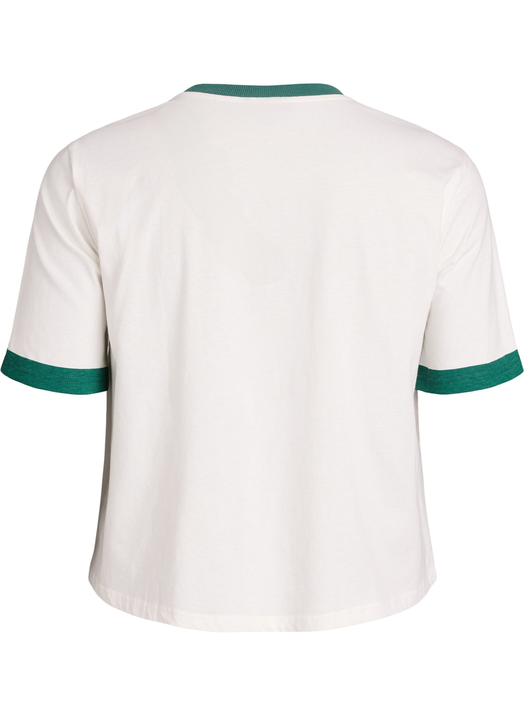 ZizziT-Shirt aus Baumwolle mit Textprint und Boxy-Fit, Wei&szlig;, Packshot image number 1