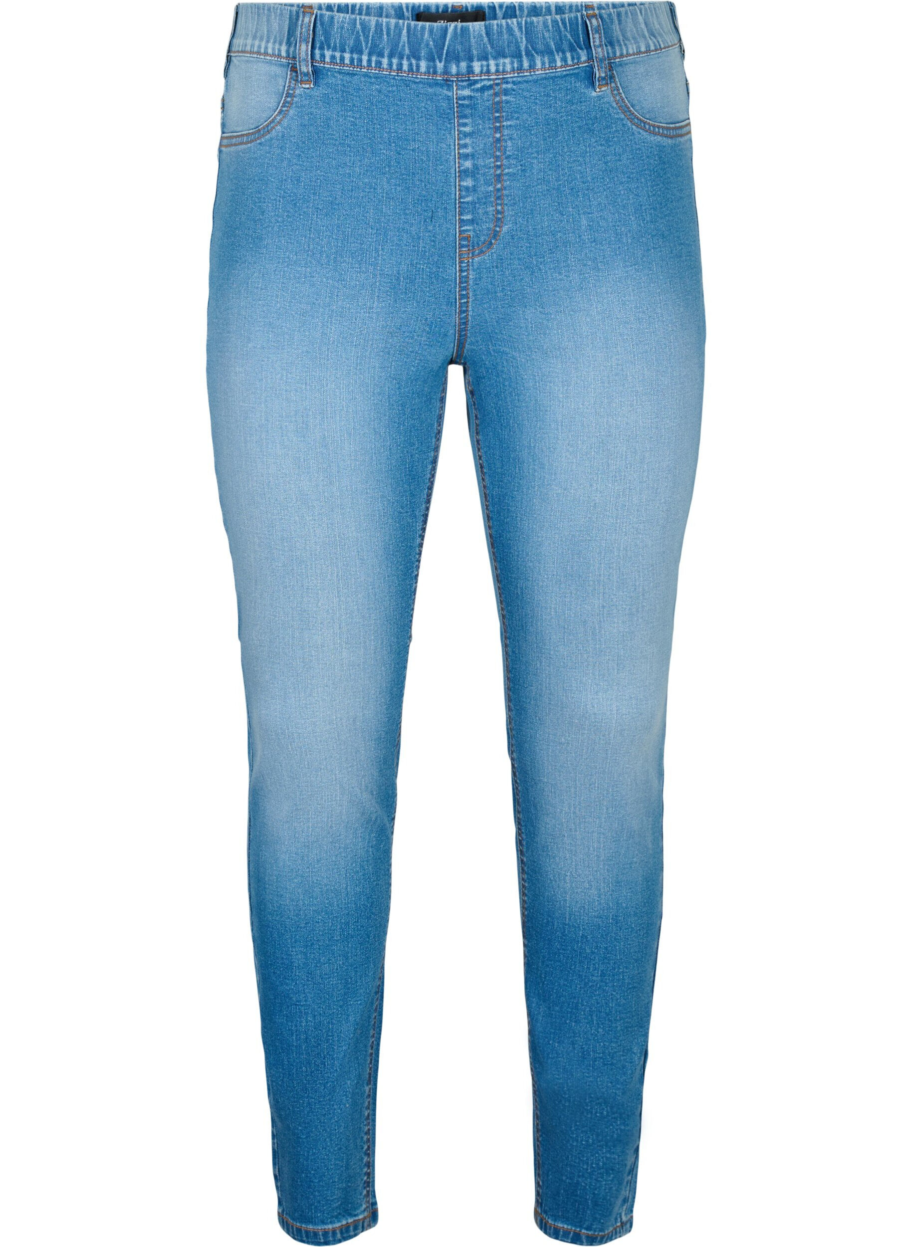 ZizziJeggings mit R&uuml;ckentaschen, Blue denim, Packshot image number 0