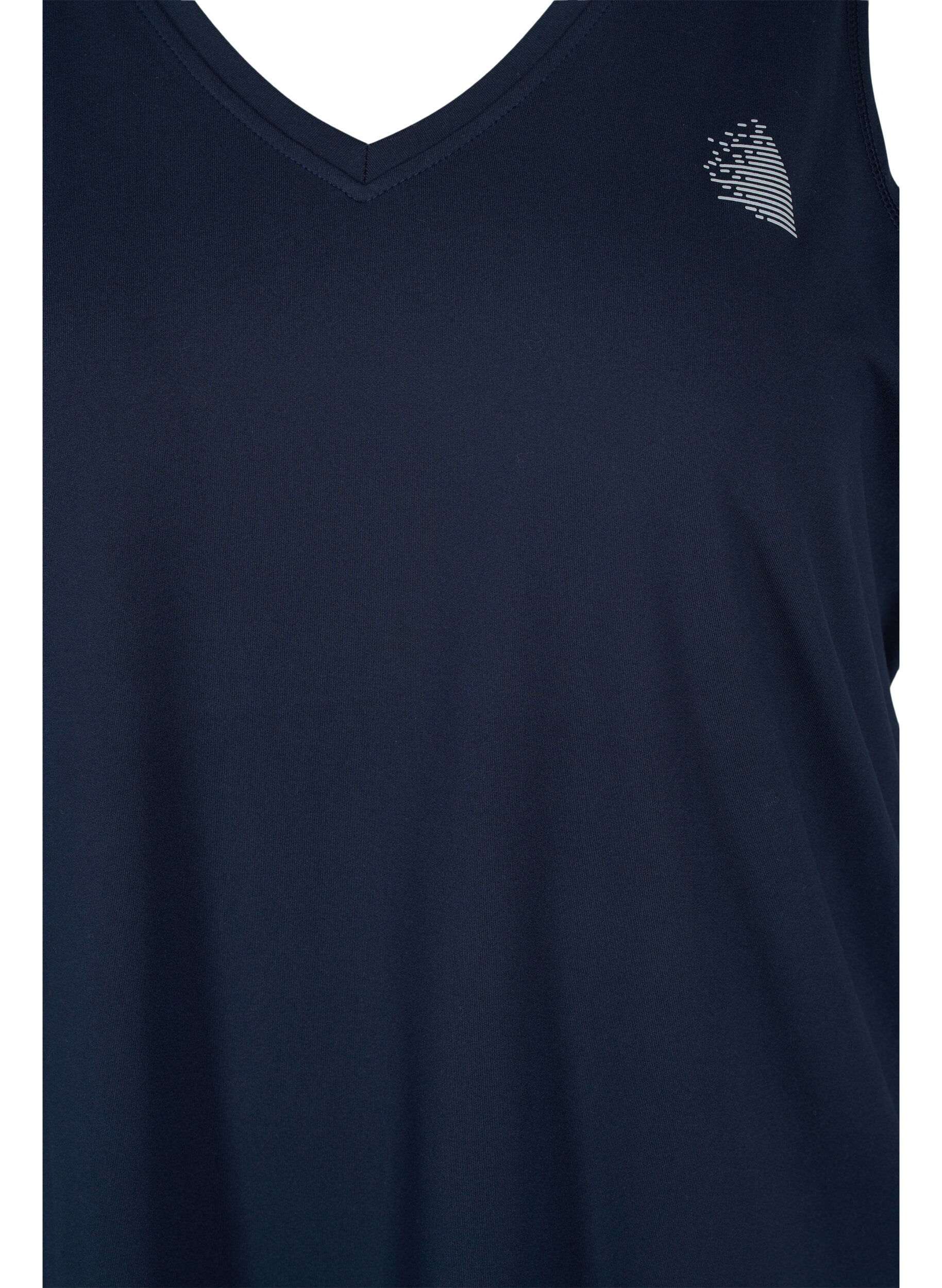 ZizziTrainingstop mit V-Ausschnitt, Blau, Packshot image number 2