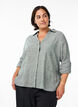 Bluse aus Leinen und Viskose mit 3/4-&Auml;rmeln, Gr&uuml;n, Model image number 0
