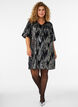 Kurzes Kleid mit Pailletten und Ballon&auml;rmeln, Schwarz, Model image number 0