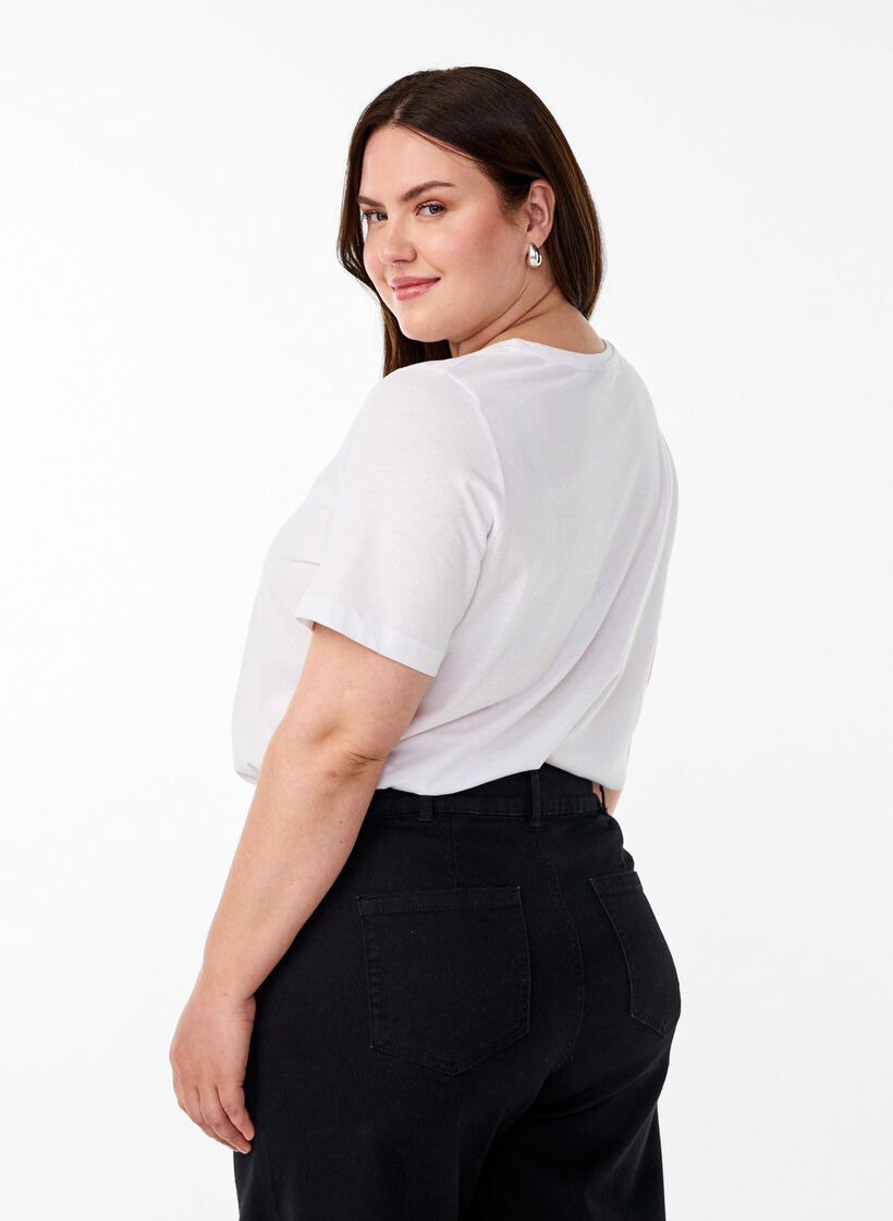 FLASH - T-Shirt mit Print, Weiß, Model image number 2