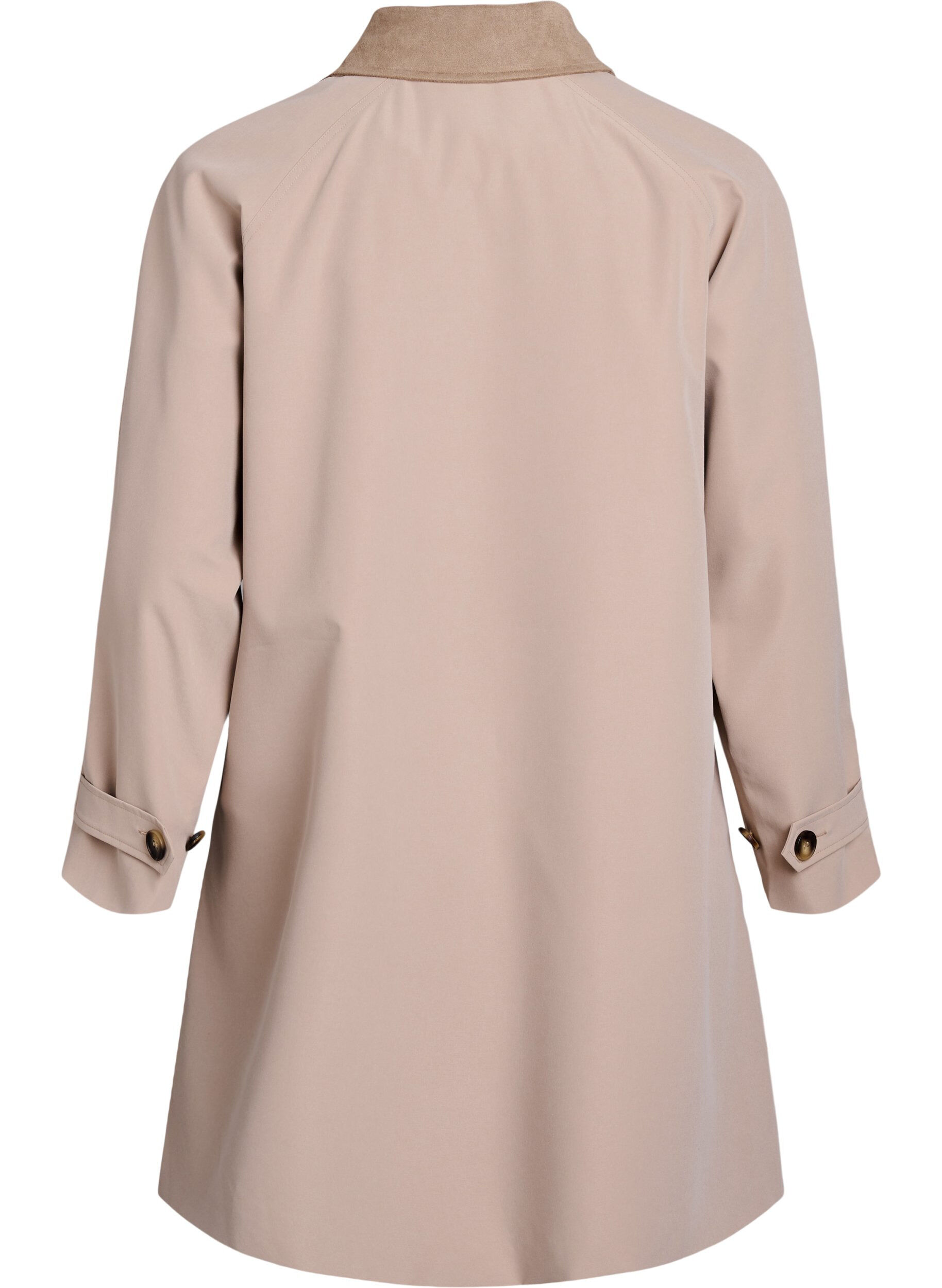 ZizziFr&uuml;hlingsjacke mit Kragen aus Wildlederimitat und verdeckter Knopfleiste, Beige, Packshot image number 1