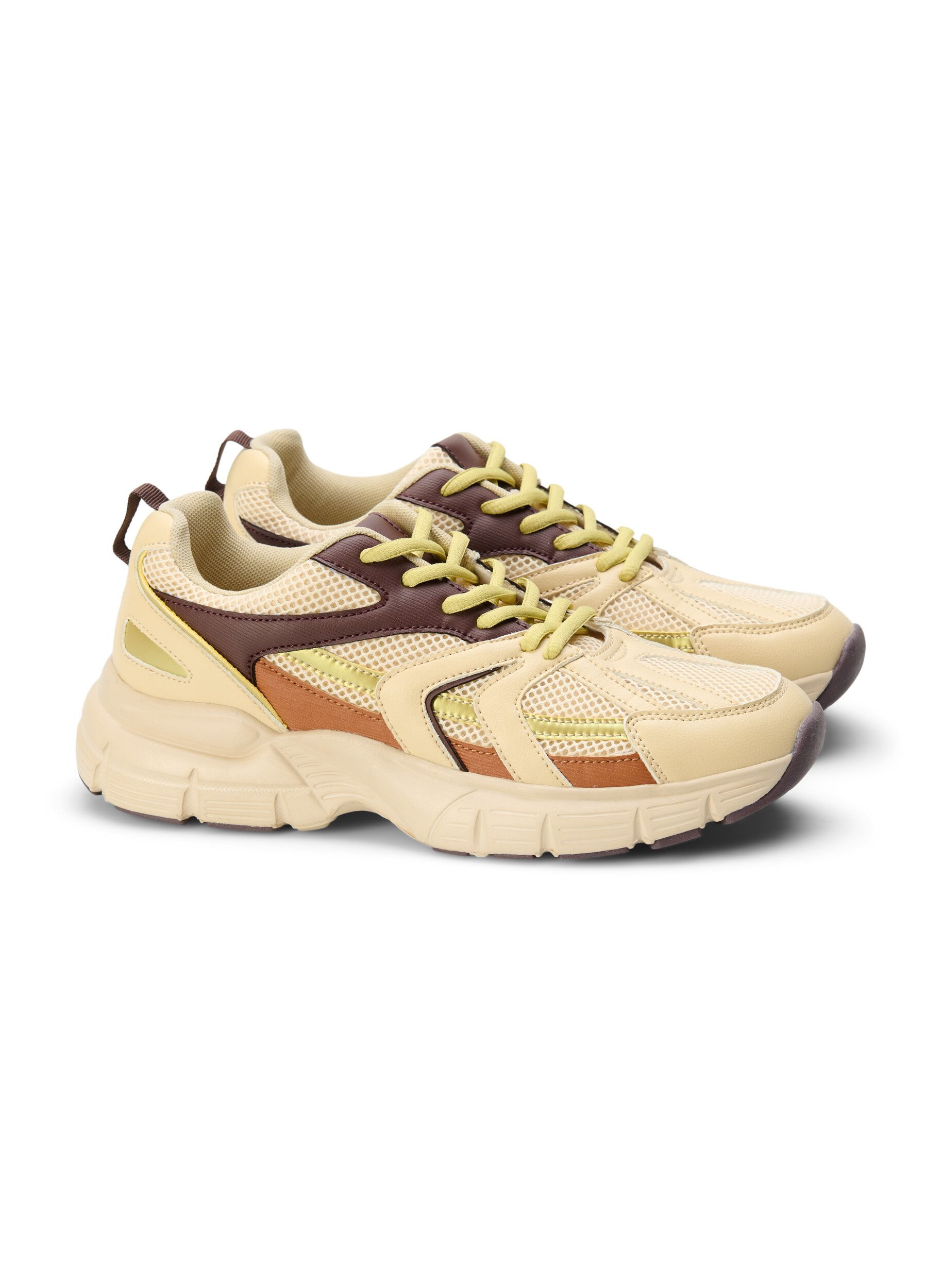 ZizziWide Fit Sneakers, Beige Brown, Packshot image number 1