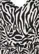 Kleid mit 3/4-Ärmeln und Zebraprint, Schwarz, Packshot image number 2