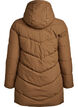 Mittellange Steppjacke mit Kapuze, Braun, Packshot image number 1