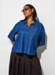 Jeansbluse mit Brusttasche und ellenbogenlangen &Auml;rmeln, Blau, Model image number 3